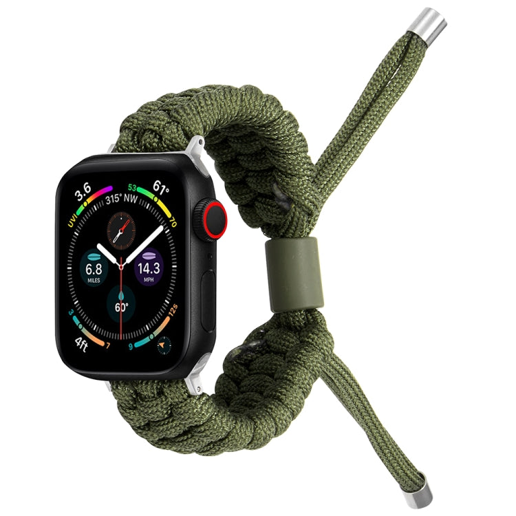 Stretch Plain Silicone Bean Watch Band For Apple Watch SE 44mm(Army Green) -  by PMC TechLife | Online Shopping South Africa | PMC TechLife