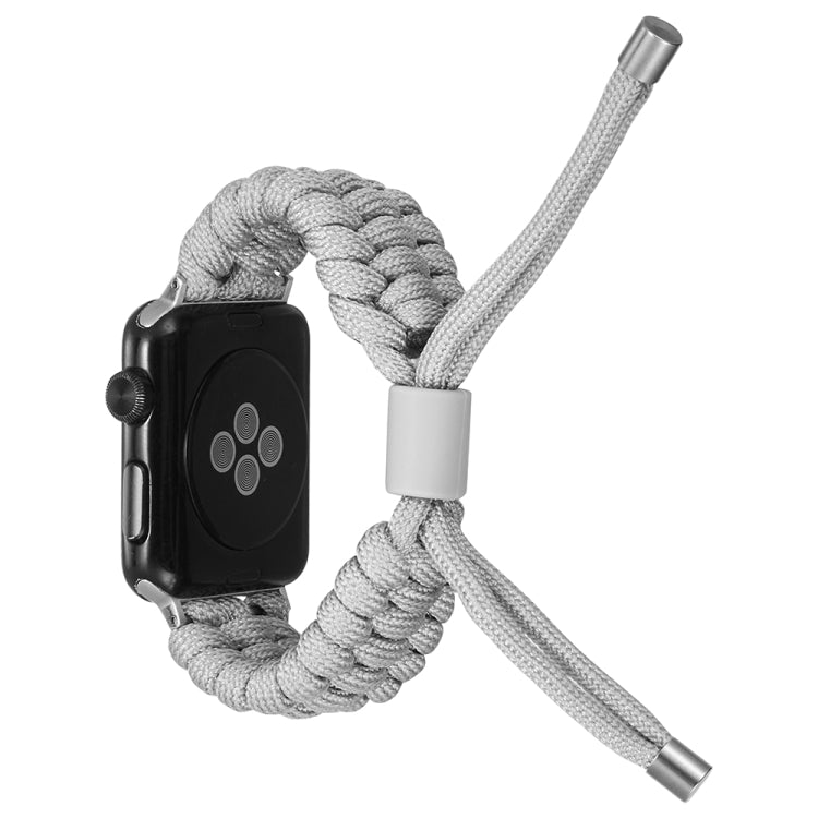 Stretch Plain Silicone Bean Watch Band For Apple Watch 5 40mm(Grey White) -  by PMC Jewellery | Online Shopping South Africa | PMC Jewellery