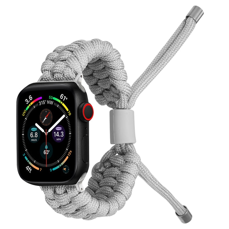Stretch Plain Silicone Bean Watch Band For Apple Watch 5 44mm(Grey White) -  by PMC TechLife | Online Shopping South Africa | PMC TechLife