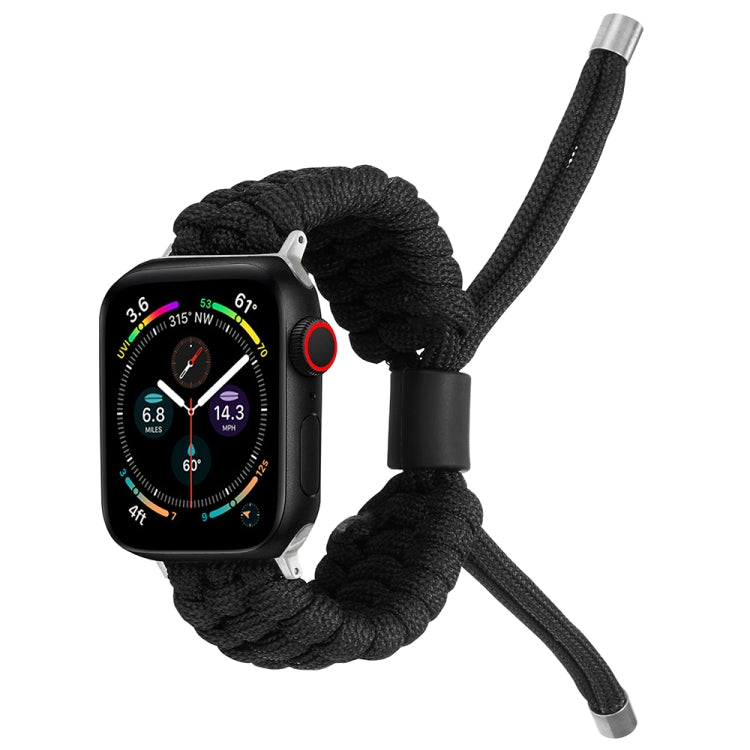 Stretch Plain Silicone Bean Watch Band For Apple Watch 38mm(Black) -  by PMC TechLife | Online Shopping South Africa | PMC TechLife