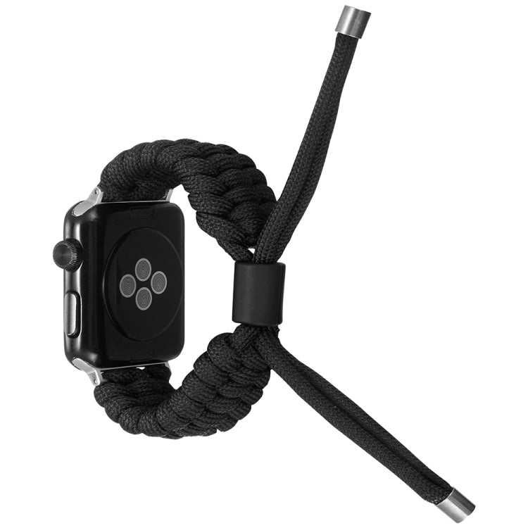 Stretch Plain Silicone Bean Watch Band For Apple Watch 9 41mm(Black) - Watch Bands by PMC TechLife | Online Shopping South Africa | PMC TechLife