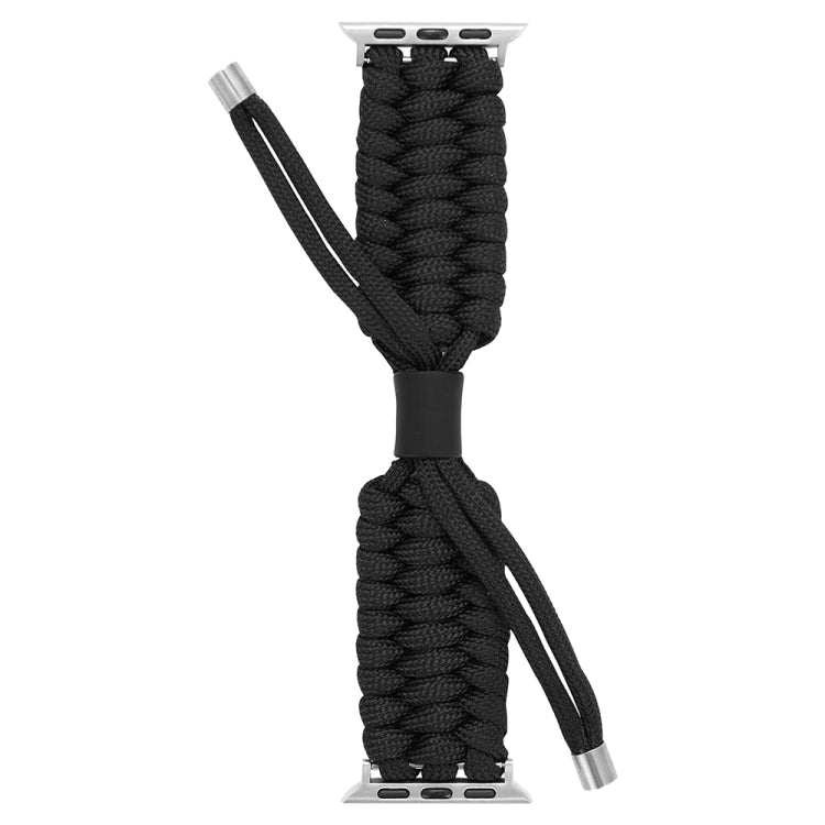 Stretch Plain Silicone Bean Watch Band For Apple Watch 9 41mm(Black) - Watch Bands by PMC TechLife | Online Shopping South Africa | PMC TechLife