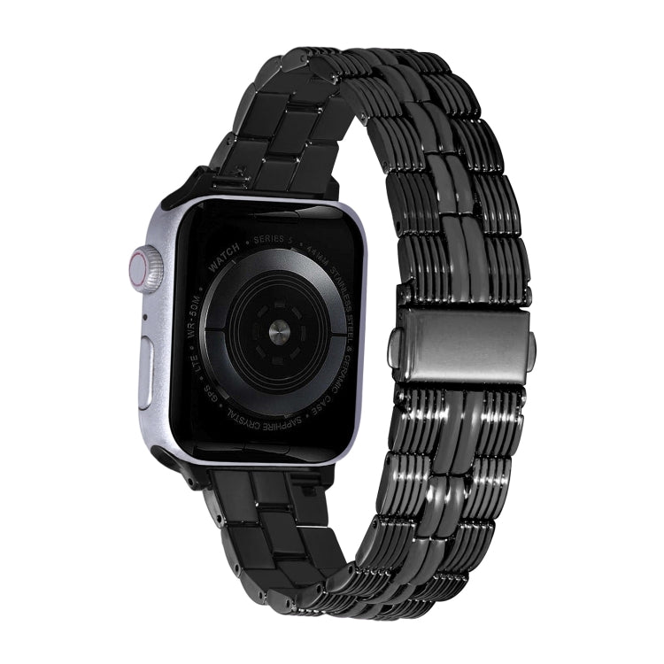 3-Beads Stripe Metal Watch Band For Apple Watch 6 40mm(Black) -  by PMC TechLife | Online Shopping South Africa | PMC TechLife