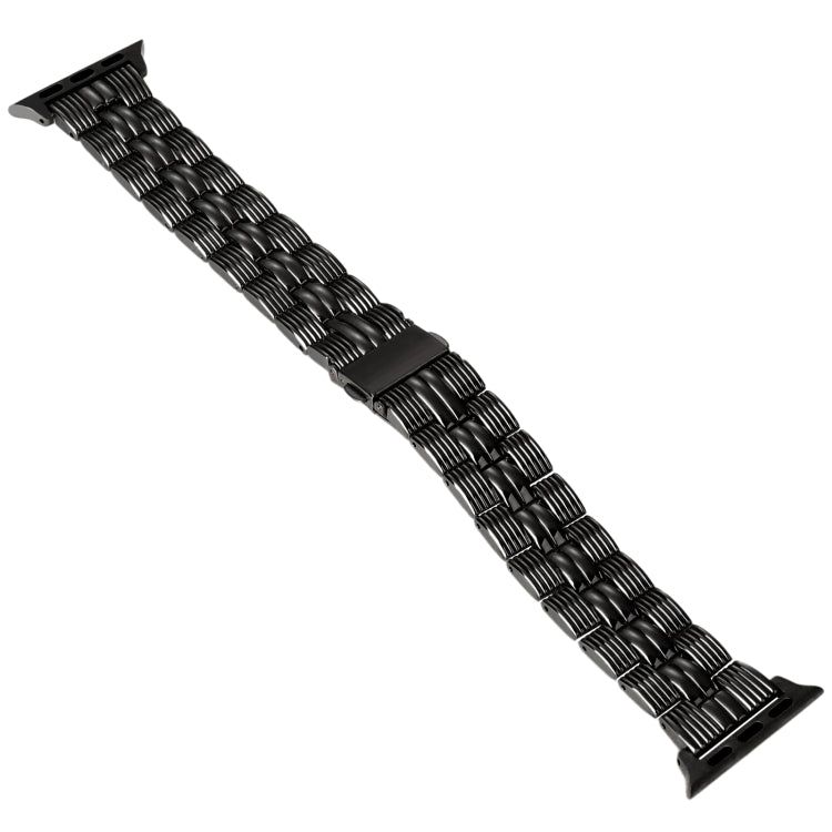 3-Beads Stripe Metal Watch Band For Apple Watch 4 44mm(Black) -  by PMC TechLife | Online Shopping South Africa | PMC TechLife