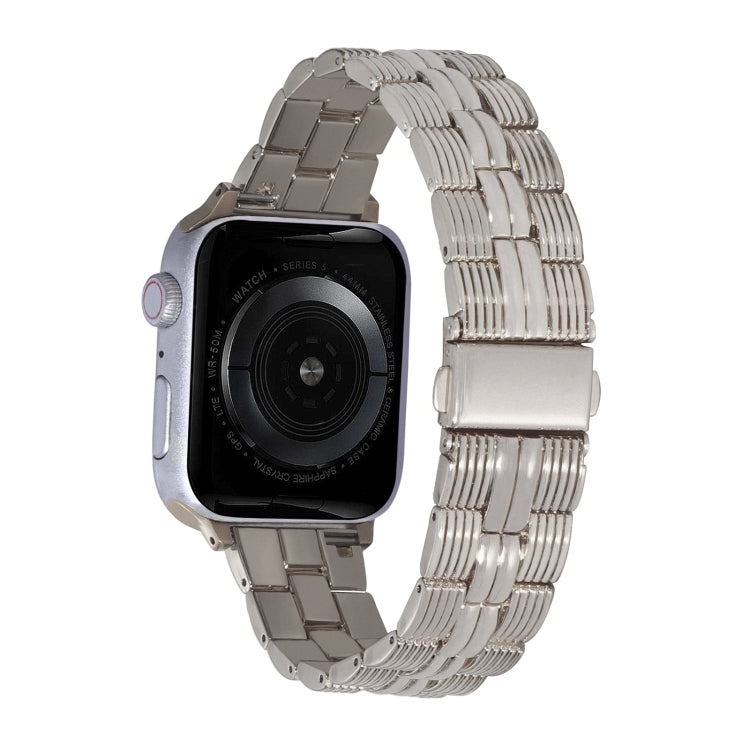 3-Beads Stripe Metal Watch Band For Apple Watch 2 38mm(Starlight) -  by PMC TechLife | Online Shopping South Africa | PMC TechLife