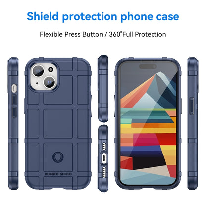 For iPhone 15 Full Coverage Shockproof TPU Phone Case(Blue) - iPhone 15 Cases by PMC Jewellery | Online Shopping South Africa | PMC Jewellery