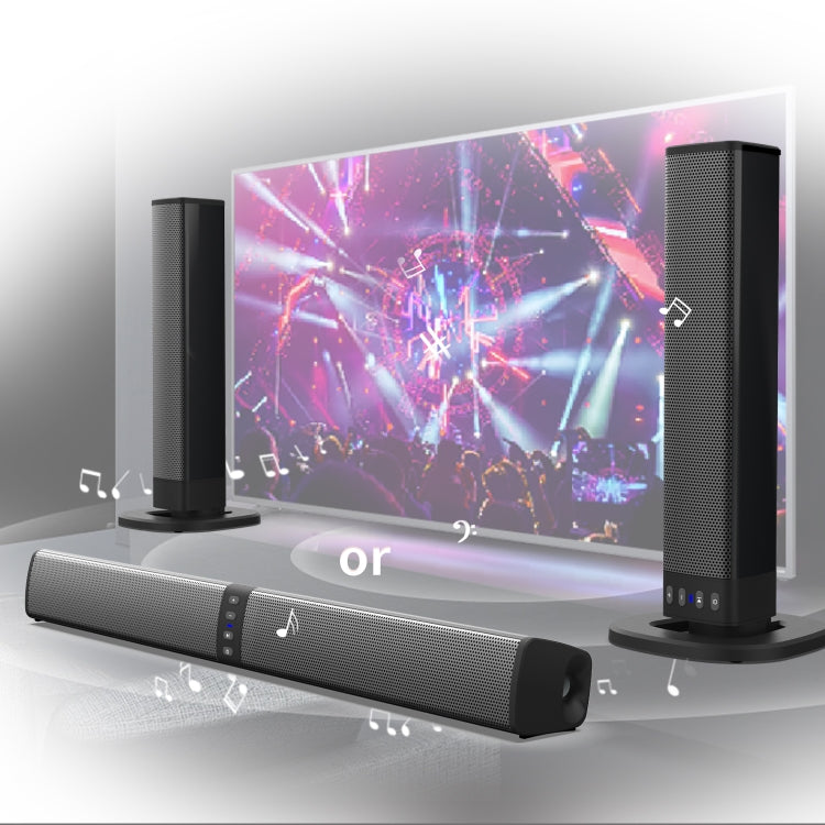 BS-36 20W Multi-Function 3D Stereo Surround Bluetooth Speaker Subwoofer Soundbar(Black) - Desktop Speaker by PMC TechLife | Online Shopping South Africa | PMC TechLife