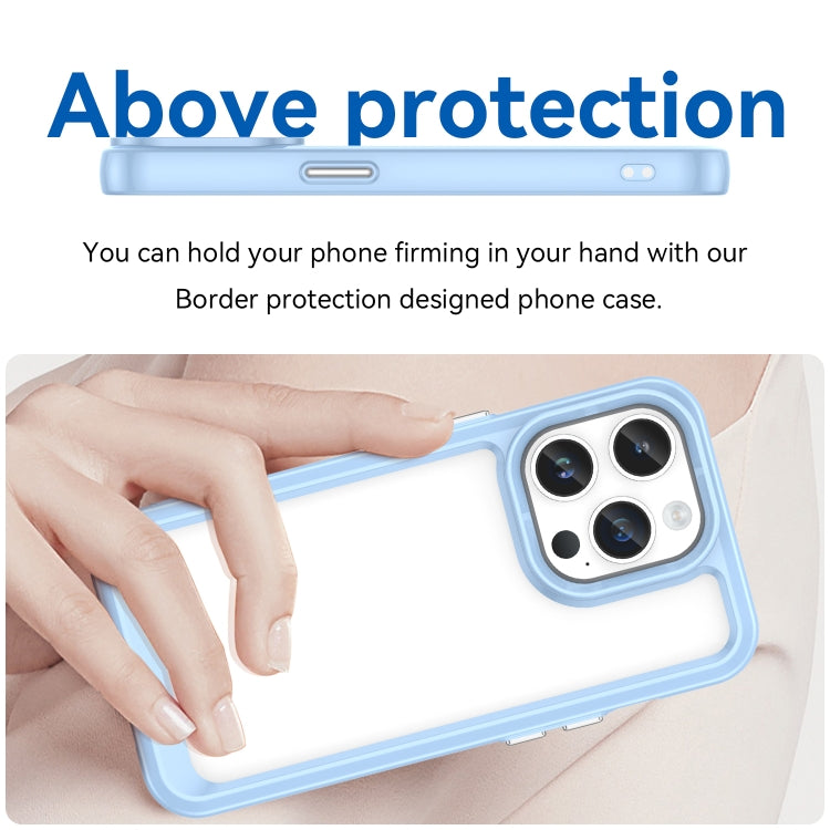 For iPhone 15 Pro Max Colorful Series Acrylic + TPU Phone Case(Blue) - iPhone 15 Pro Max Cases by PMC TechLife | Online Shopping South Africa | PMC TechLife