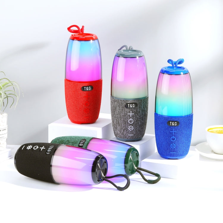 T&G TG644 5W High Power RGB Light Portable Bluetooth Speaker(Dark Green) - Waterproof Speaker by T&G | Online Shopping South Africa | PMC TechLife | Buy Now Pay Later Mobicred