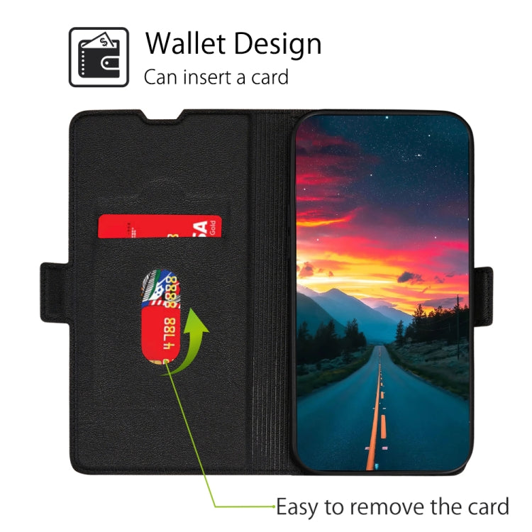 For Xiaomi Redmi Note 12 Turbo Ultra-thin Voltage Side Buckle Horizontal Flip Leather Phone Case(Black) - free shipping - PMC TechLife - Order now!
