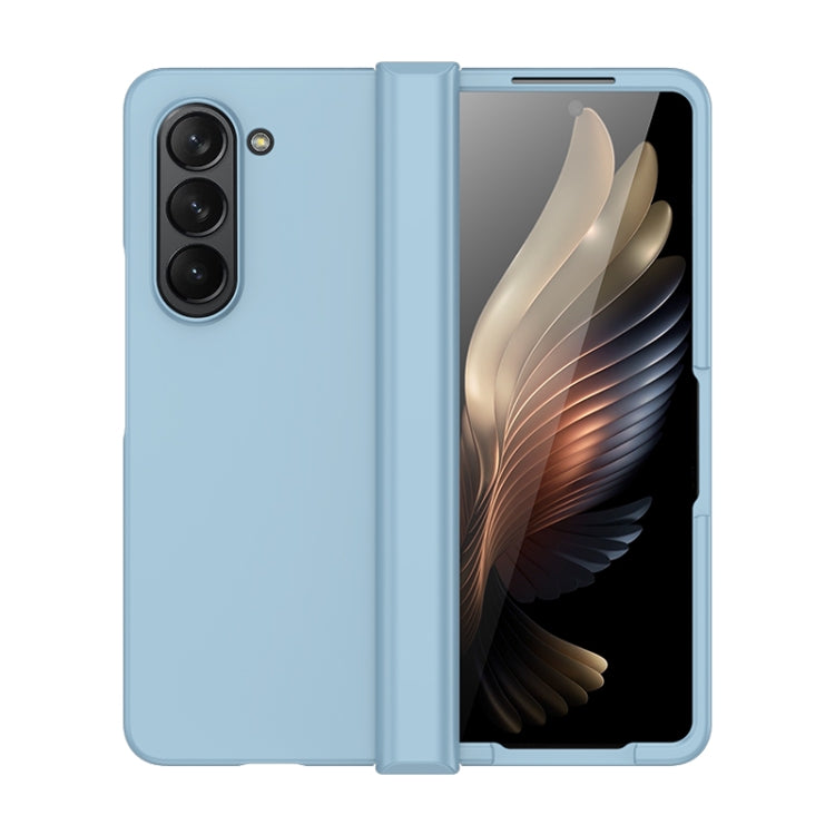 For Samsung Galaxy Z Fold5 Skin Feel PC Phone Case with Hinge(Sky Blue) - free shipping - PMC TechLife - Order now!