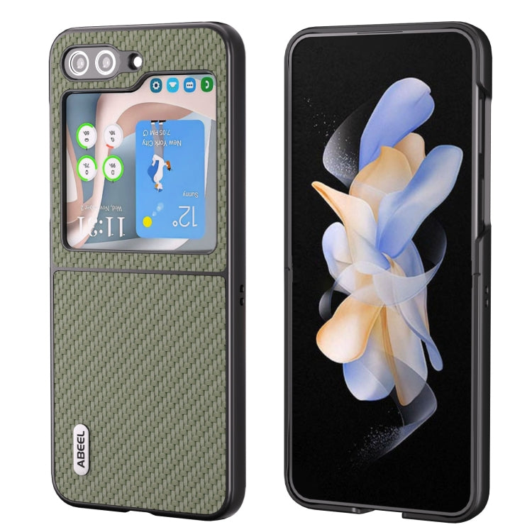 For Samsung Galaxy Z Flip5 ABEEL Carbon Fiber Texture Protective Phone Case(Green) - free shipping - PMC TechLife - Order now!