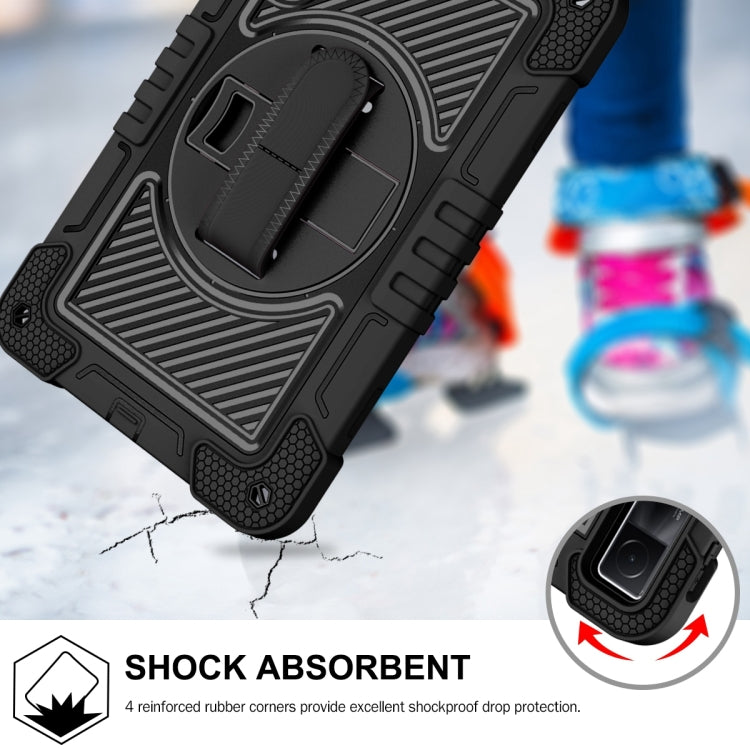 For Xiaomi Redmi Pad 10.61 360 Degree Rotation PC Contrast Silicone Tablet Case(Black) - free shipping - PMC TechLife - Order now!