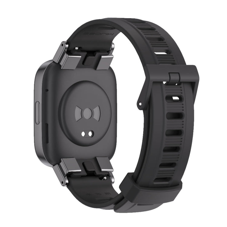 For Redmi Watch 3 Mijobs Flat Hole Breathable TPU Watch Band(Black) -  by MIJOBS | Online Shopping South Africa | PMC Jewellery
