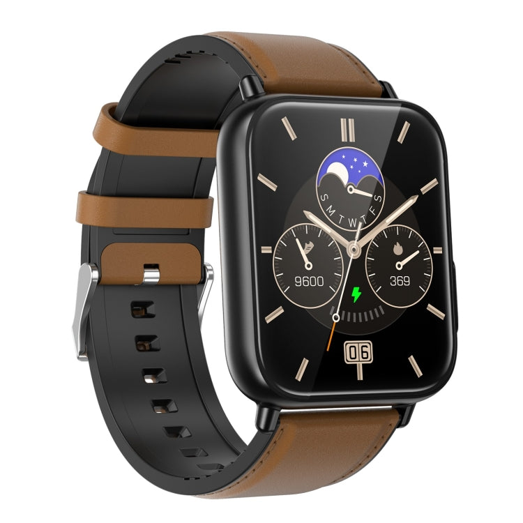 TK10 1.91 inch IP68 Waterproof Leather Band Smart Watch Supports AI Medical Diagnosis/ Blood Oxygen / Body Temperature Monitoring(Brown) -  by PMC Jewellery | Online Shopping South Africa | PMC Jewellery