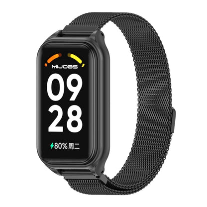 For Redmi Band 2 Mijobs Metal Shell + Milan Magnetic Metal Watch Band(Black) -  by MIJOBS | Online Shopping South Africa | PMC Jewellery