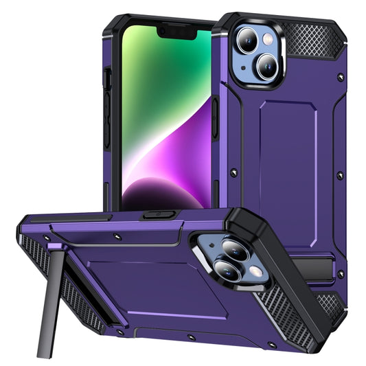 For iPhone 12 Pro Max Matte Holder Phone Case(Purple) - iPhone 12 Pro Max Cases by PMC Jewellery | Online Shopping South Africa | PMC Jewellery