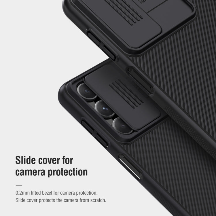 For Samsung Galaxy M54 5G NILLKIN Black Mirror Series Camshield PC Phone Case(Blue) - Galaxy Phone Cases by NILLKIN | Online Shopping South Africa | PMC TechLife | Buy Now Pay Later Mobicred
