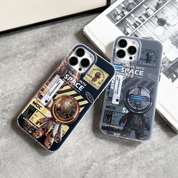 For iPhone 11 Dual-side IMD Astronaut Frosted Phone Case(Blue Grey) - iPhone 11 Cases by PMC Jewellery | Online Shopping South Africa | PMC Jewellery