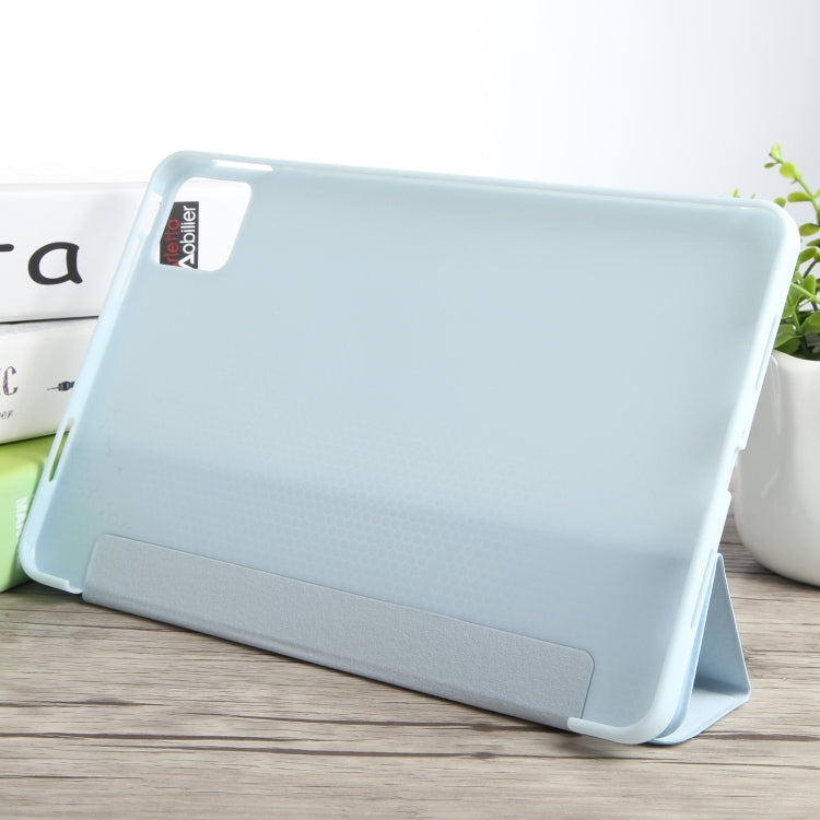 For Xiaomi Pad 6 / Pad 6 Pro Three-fold Holder Flip Tablet Leather Case(Sky Blue) -  by PMC Jewellery | Online Shopping South Africa | PMC Jewellery