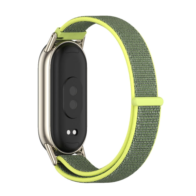 For Xiaomi Mi Band 8 Mijobs Breathable Nylon Loop Watch Band(Bright Yellow Light Gold) -  by MIJOBS | Online Shopping South Africa | PMC Jewellery