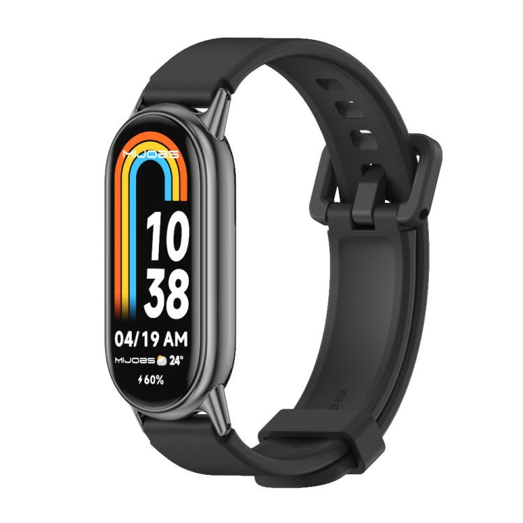 For Xiaomi Mi Band 8 Mijobs Silicone Breathable Watch Band(Black) -  by MIJOBS | Online Shopping South Africa | PMC Jewellery