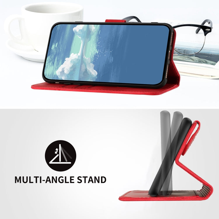 For Honor 70 Lite Line Pattern Skin Feel Leather Phone Case(Red) - free shipping - PMC TechLife - Order now!