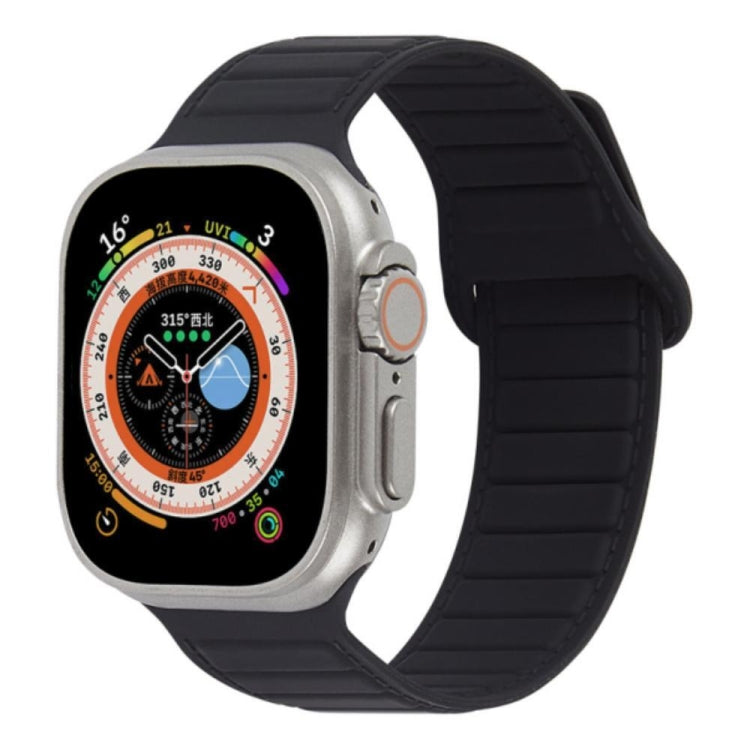 For Apple Watch Ultra 49mm Loop Magnetic Silicone Watch Band(Black) - Watch Bands by PMC TechLife | Online Shopping South Africa | PMC TechLife