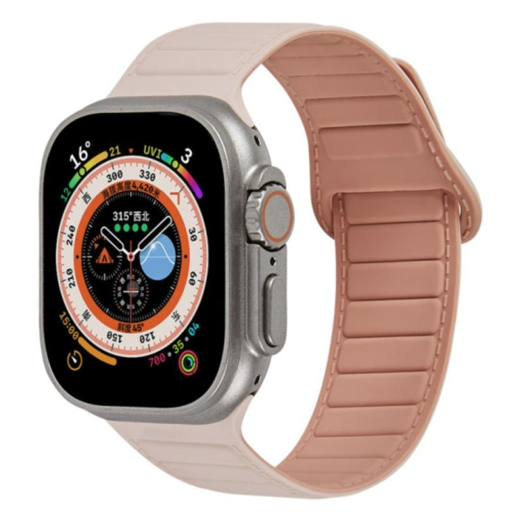 For Apple Watch 8 41mm Loop Magnetic Silicone Watch Band(Pink) - Watch Bands by PMC TechLife | Online Shopping South Africa | PMC TechLife