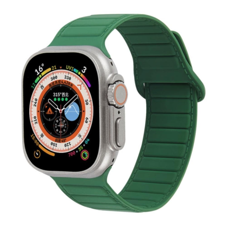 For Apple Watch 5 44mm Loop Magnetic Silicone Watch Band(Green) - Watch Bands by PMC TechLife | Online Shopping South Africa | PMC TechLife