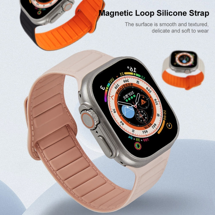 For Apple Watch 8 41mm Loop Magnetic Silicone Watch Band(Black) - Watch Bands by PMC TechLife | Online Shopping South Africa | PMC TechLife