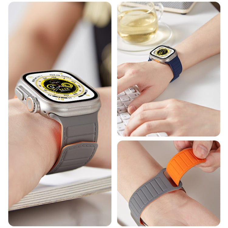 For Apple Watch SE 2022 44mm Loop Magnetic Silicone Watch Band(Navy Blue) - Watch Bands by PMC TechLife | Online Shopping South Africa | PMC TechLife