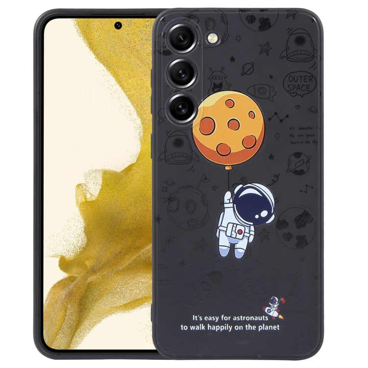 For Samsung Galaxy S20 Astronaut Pattern Silicone Straight Edge Phone Case(Planet Landing-Black) - free shipping - PMC TechLife - Order now!