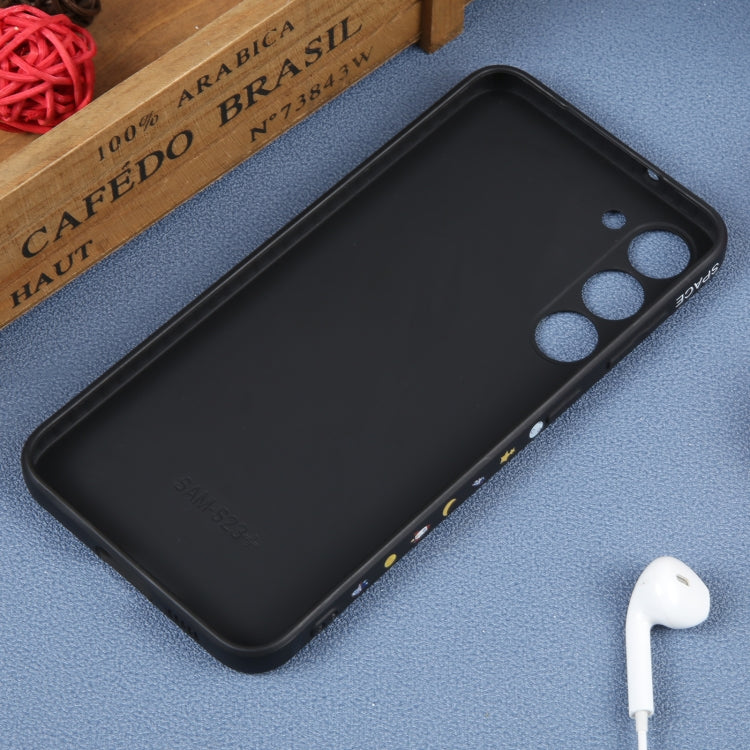 For Samsung Galaxy S10+ Astronaut Pattern Silicone Straight Edge Phone Case(Planet Landing-Black) - free shipping - PMC TechLife - Order now!