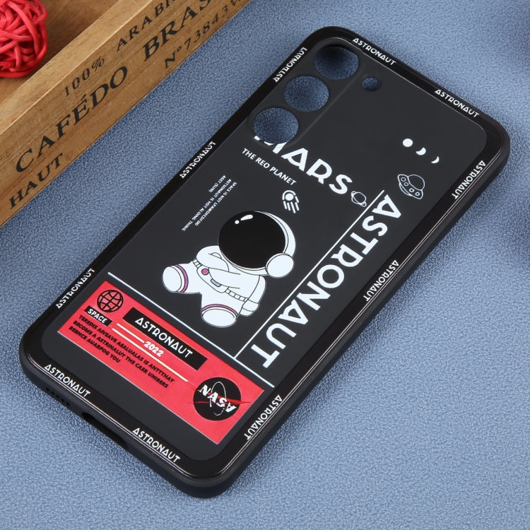 For Samsung Galaxy A91 Astronaut Pattern Silicone Straight Edge Phone Case(Mars Astronaut-Black) - free shipping - PMC TechLife - Order now!
