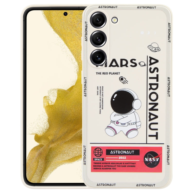 For Samsung Galaxy A91 Astronaut Pattern Silicone Straight Edge Phone Case(Mars Astronaut-White) - free shipping - PMC TechLife - Order now!