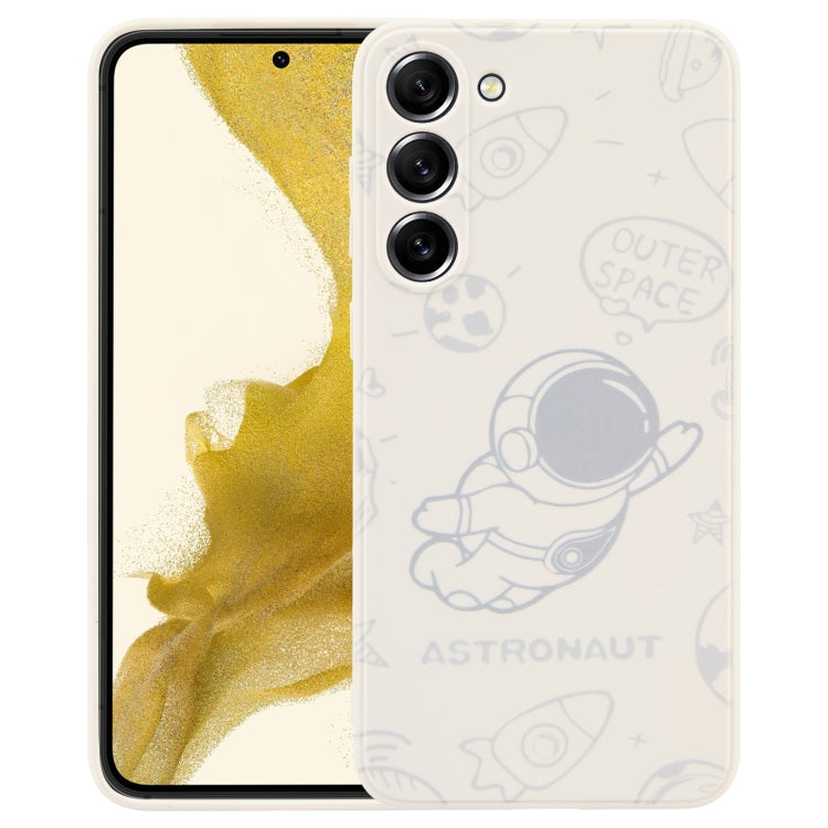 For Samsung Galaxy A91 Astronaut Pattern Silicone Straight Edge Phone Case(Flying Astronaut-White) - free shipping - PMC TechLife - Order now!