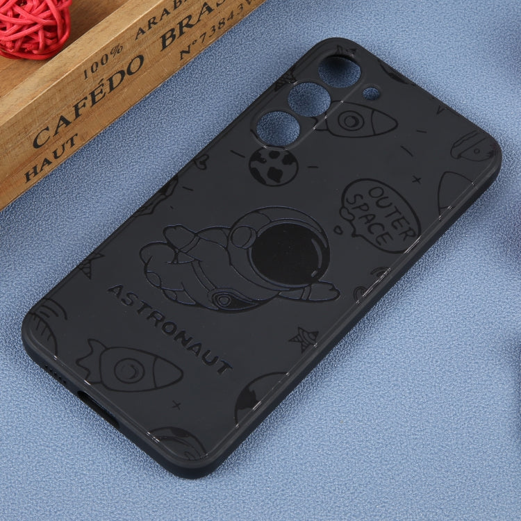 For Samsung Galaxy A81 Astronaut Pattern Silicone Straight Edge Phone Case(Flying Astronaut-Black) - free shipping - PMC TechLife - Order now!