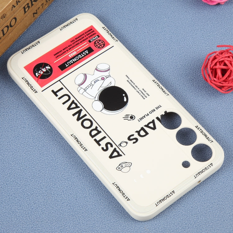 For Samsung Galaxy A81 Astronaut Pattern Silicone Straight Edge Phone Case(Mars Astronaut-White) - free shipping - PMC TechLife - Order now!