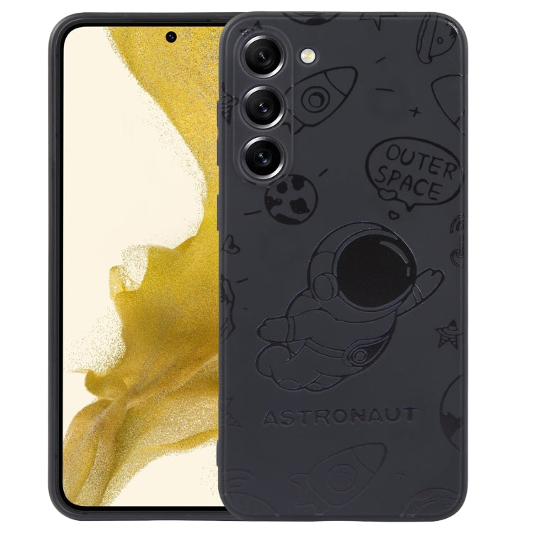 For Samsung Galaxy A71 Astronaut Pattern Silicone Straight Edge Phone Case(Flying Astronaut-Black) - free shipping - PMC TechLife - Order now!