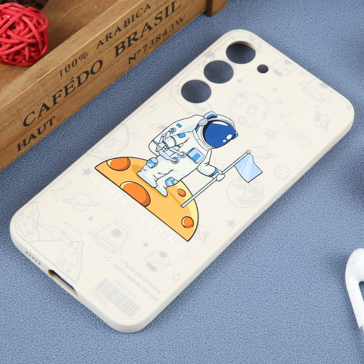 For Samsung Galaxy A53 5G Astronaut Pattern Silicone Straight Edge Phone Case(Planet Landing-White) - free shipping - PMC TechLife - Order now!