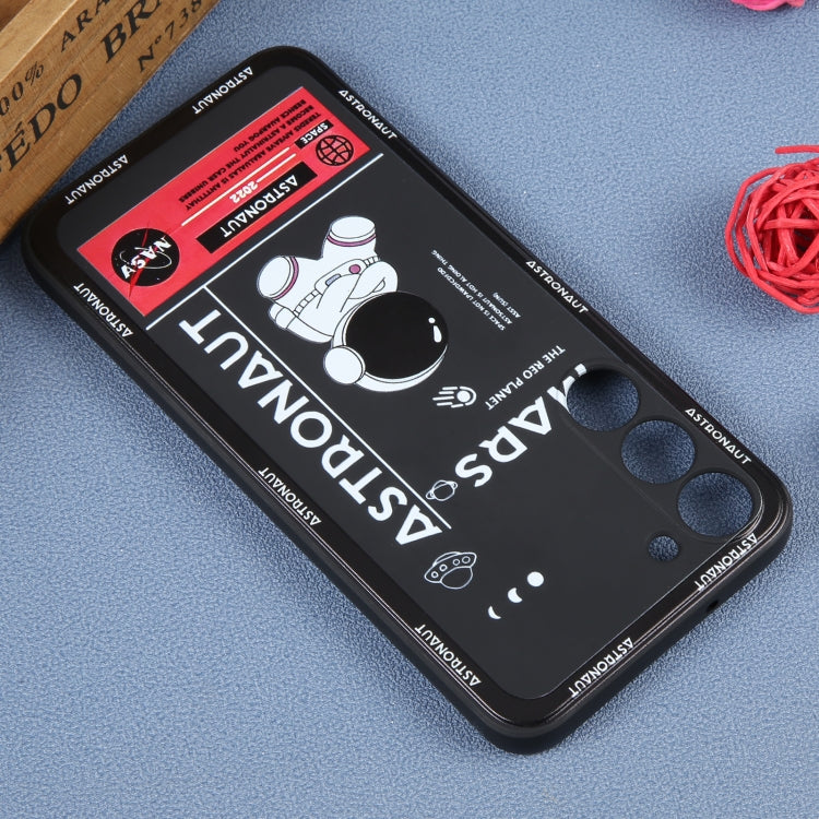 For Samsung Galaxy A32 5G Astronaut Pattern Silicone Straight Edge Phone Case(Mars Astronaut-Black) - free shipping - PMC TechLife - Order now!