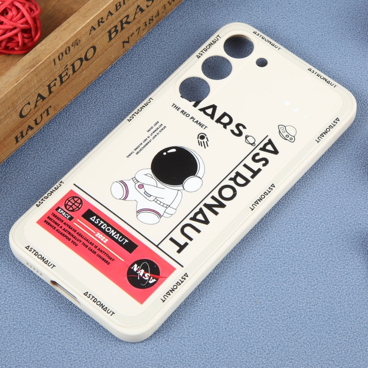 For Samsung Galaxy A03s EU Astronaut Pattern Silicone Straight Edge Phone Case(Mars Astronaut-White) - free shipping - PMC TechLife - Order now!