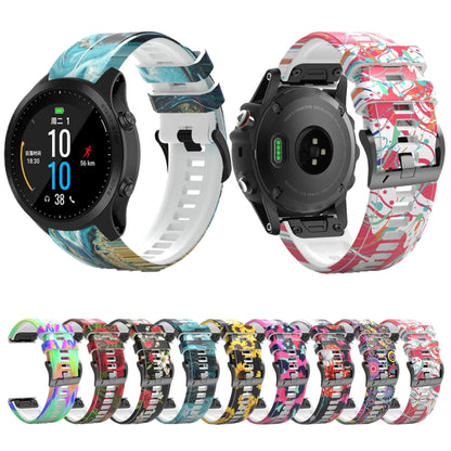 For Garmin Forerunner 965 / 955 / 945 / 935 Printing Quick Release Silicone Watch Band(Painted) - Watch Bands by PMC Jewellery | Online Shopping South Africa | PMC Jewellery