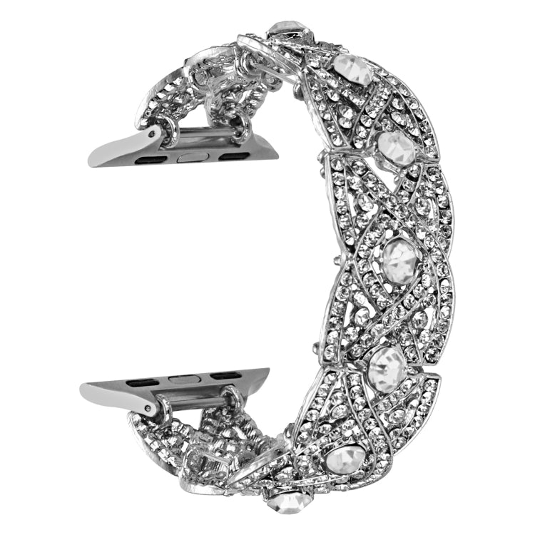 Diamonds Twist Metal Watch Band For Apple Watch 2 42mm(Silver) - Watch Bands by PMC TechLife | Online Shopping South Africa | PMC TechLife