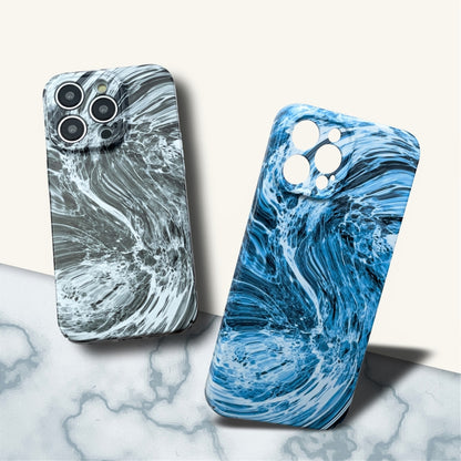 For iPhone SE 2022 / SE 2020 / 8 / 7 Marble Pattern Phone Case(Navy Blue White) - iPhone SE 2022 / 2020 / 8 / 7 Cases by PMC Jewellery | Online Shopping South Africa | PMC Jewellery