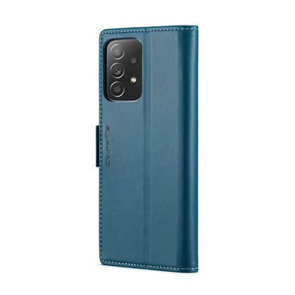 For Samsung Galaxy A52/A52s 5G CaseMe 023 Butterfly Buckle Litchi Texture RFID Anti-theft Leather Phone Case(Blue) - Galaxy Phone Cases by CaseMe | Online Shopping South Africa | PMC Jewellery | Buy Now Pay Later Mobicred