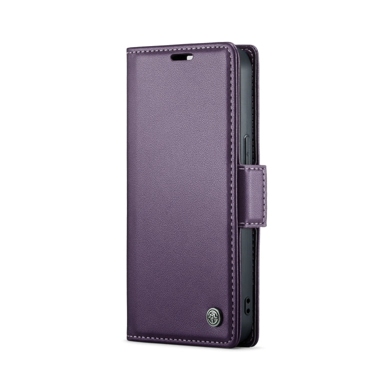 For iPhone 13 CaseMe 023 Butterfly Buckle Litchi Texture RFID Anti-theft Leather Phone Case(Pearly Purple) - iPhone 13 Cases by CaseMe | Online Shopping South Africa | PMC Jewellery