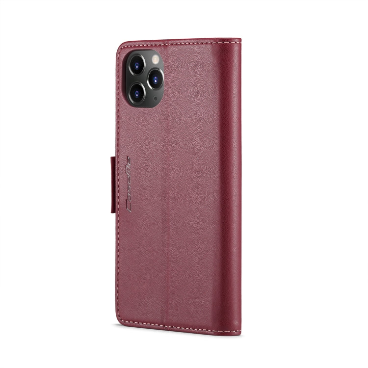 For iPhone 11 Pro CaseMe 023 Butterfly Buckle Litchi Texture RFID Anti-theft Leather Phone Case(Wine Red) - iPhone 11 Pro Cases by CaseMe | Online Shopping South Africa | PMC Jewellery