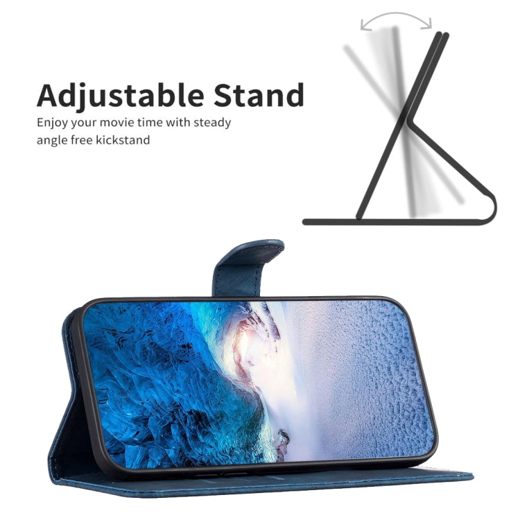 For iPhone 15 Plus Plaid Embossed Leather Phone Case(Blue) - free shipping - PMC TechLife - Order now!